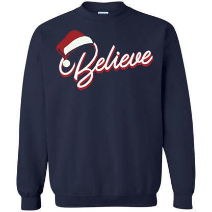Christmas T-shirt Believe In Santa Claus Navy
