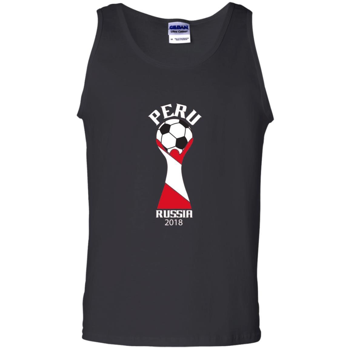 Football Lovers T-shirt Peru Russia 2018 Black Small