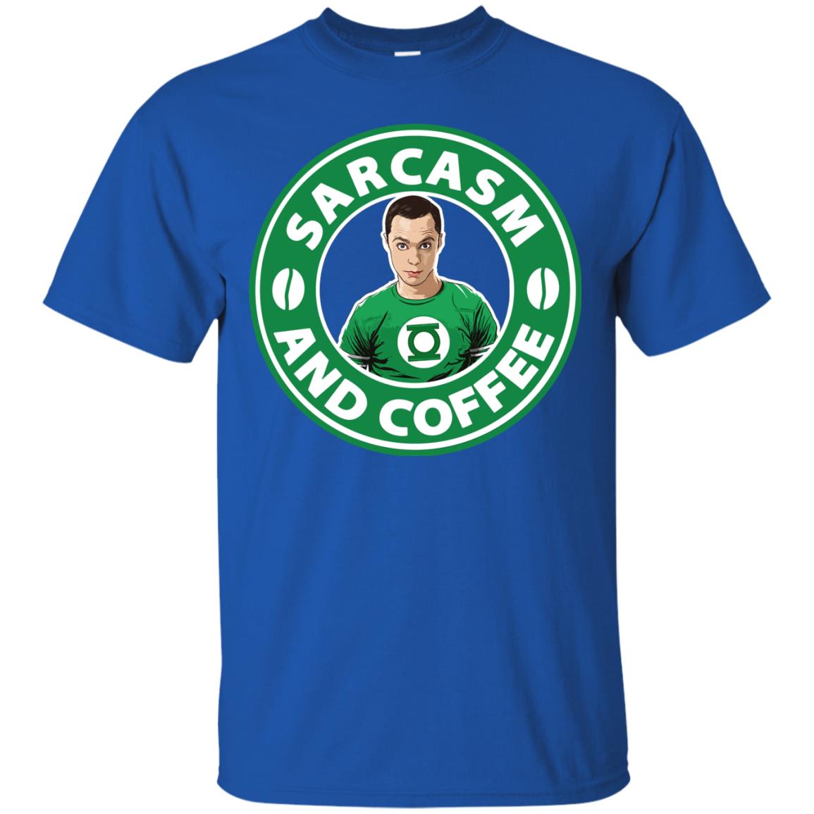 Sarcasm And Coffee T-shirt Royal