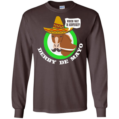 Derby De Mayo Kentucky Sombrero Mexican Horse Race T-shirt Dark Chocolate