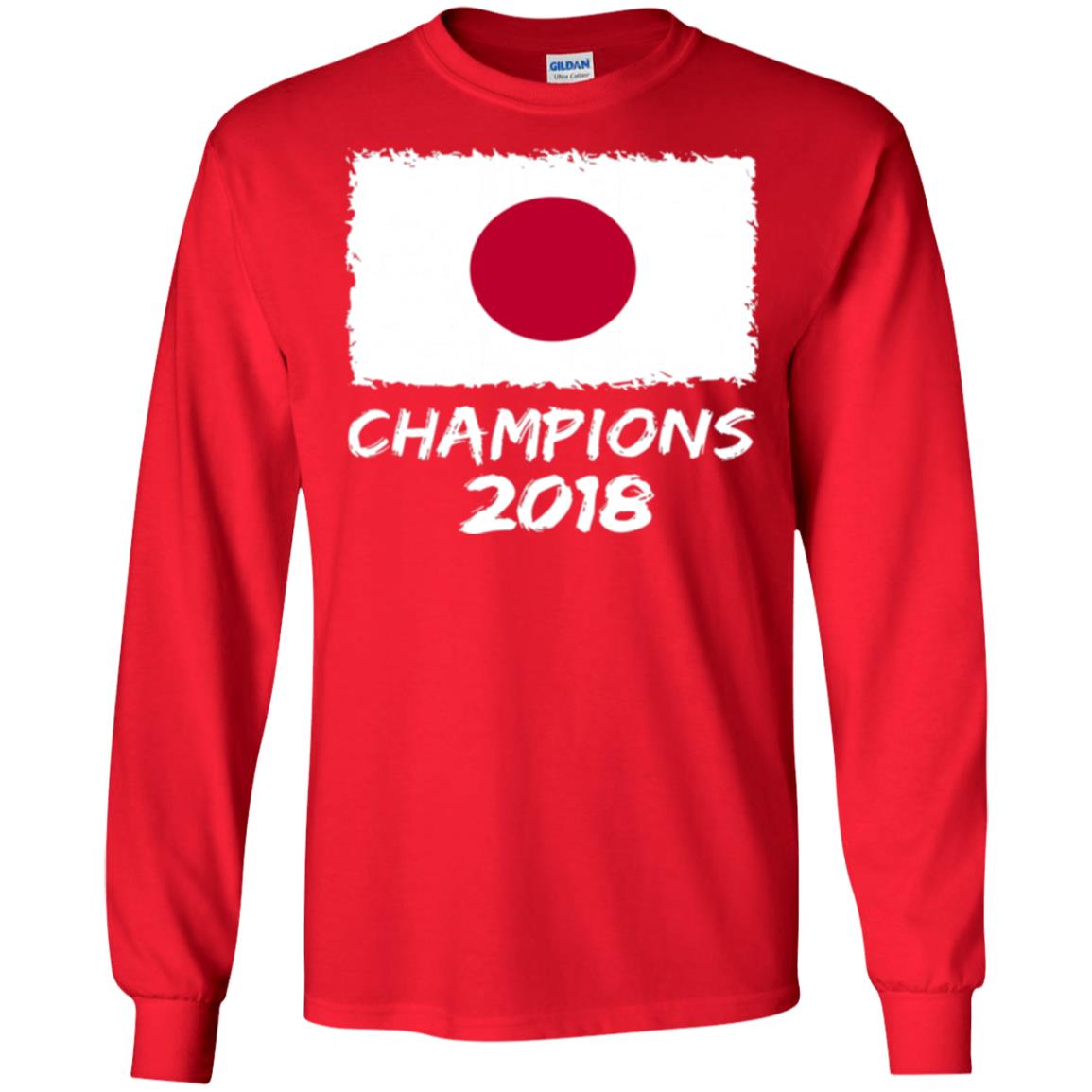 Football Lover T-shirt Japan Champions 2018 T-shirt Red