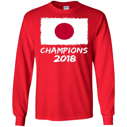 Football Lover T-shirt Japan Champions 2018 T-shirt Red