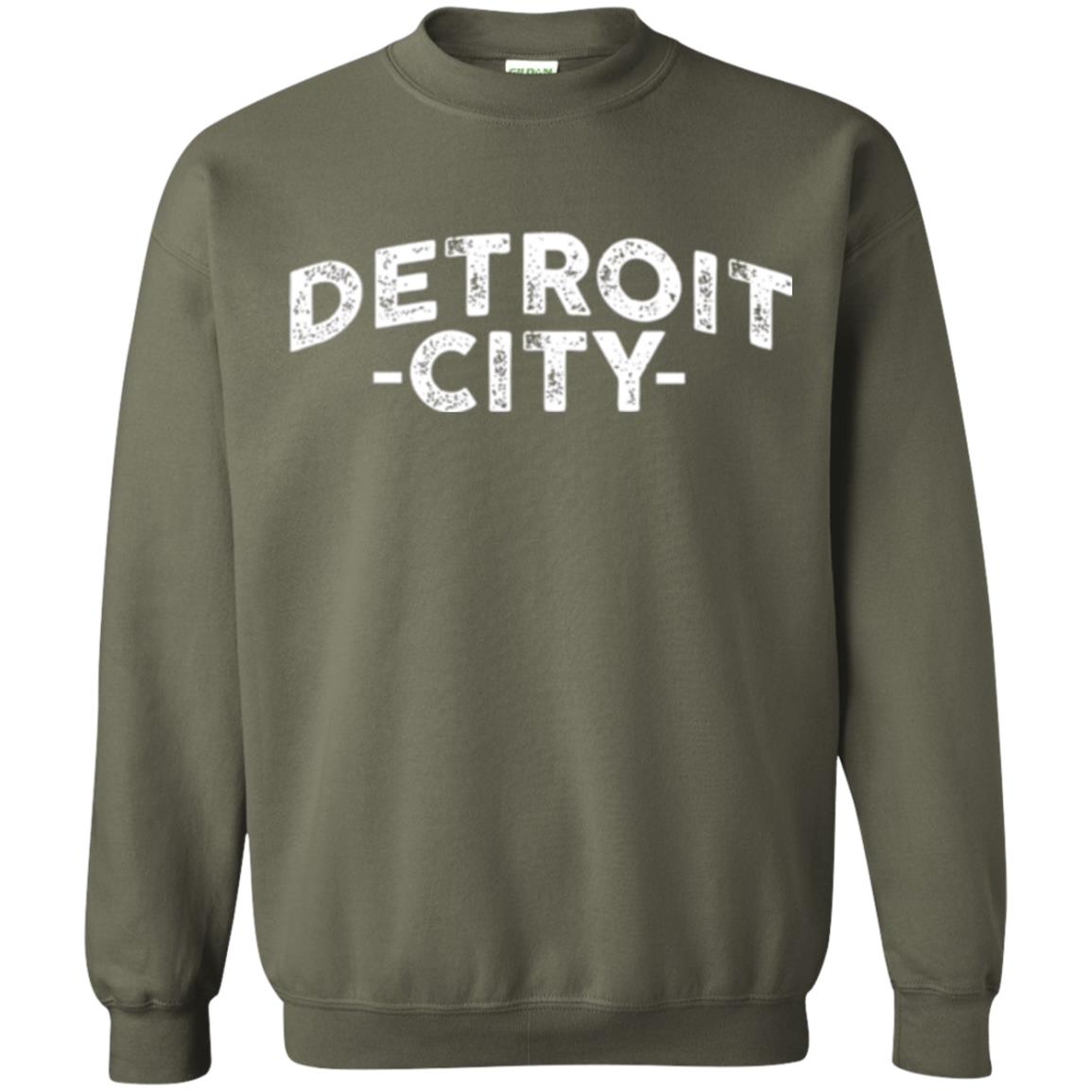 Detroit Michigan T-shirt Military Green