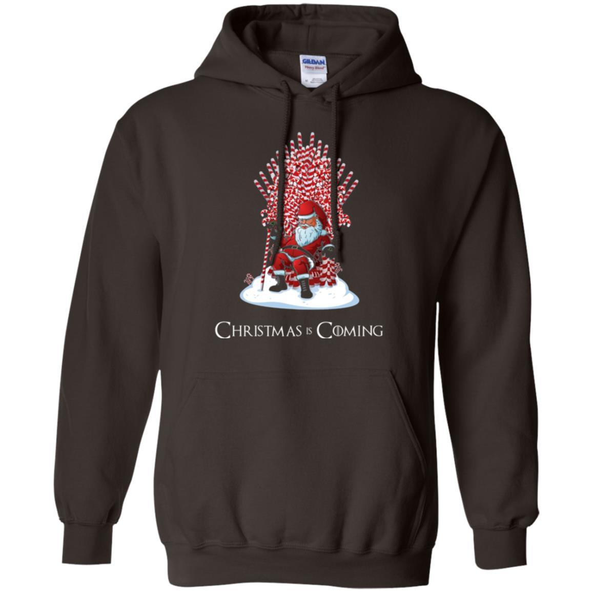 Funny Christmas T-shirt Santa Candy Cane Throne Dark Chocolate