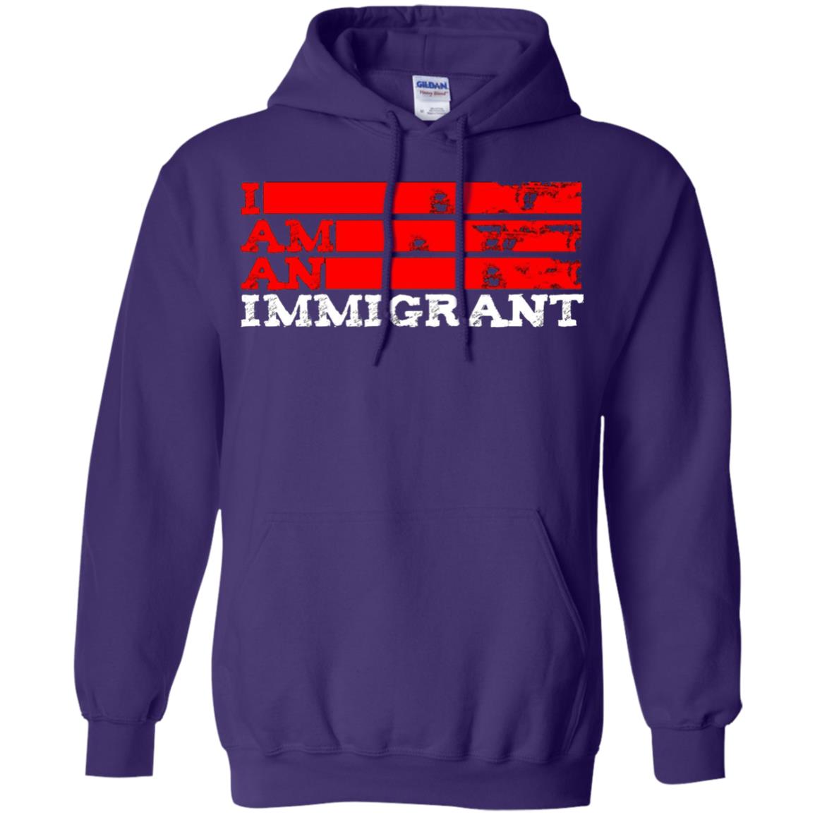 Anti Trump T-shirt Political Tee I Am An Immigrant Political Purple