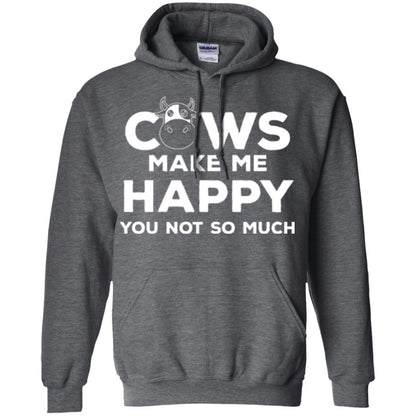 Cows Lover T-shirt Cow Make Me Happy You Not So Much Dark Heather