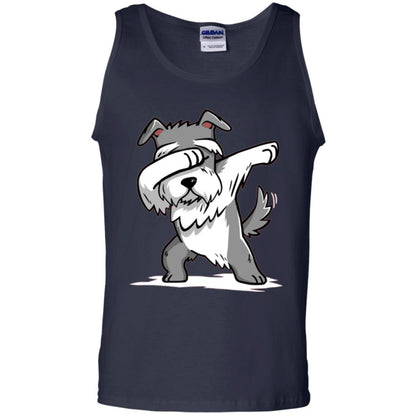 Dog Lover T-shirt Miniature Schnauzer Cute Dabbing Navy