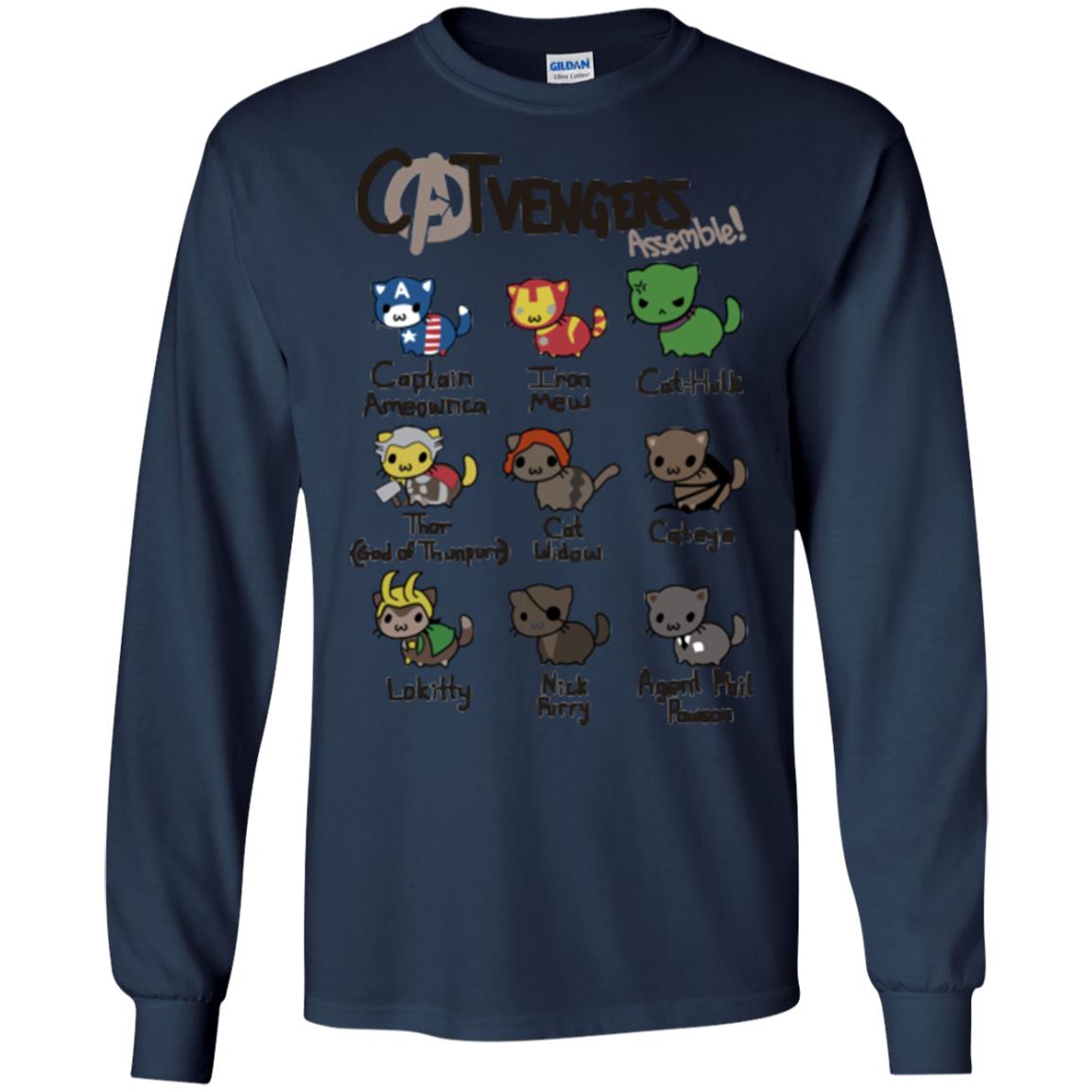 Catvengers Cat Lover Shirt Navy