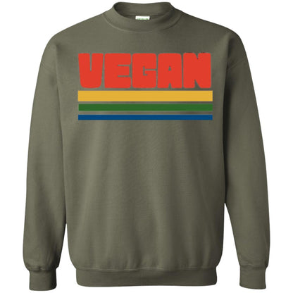 Vegan T-shirt Retro Style Veganism Military Green