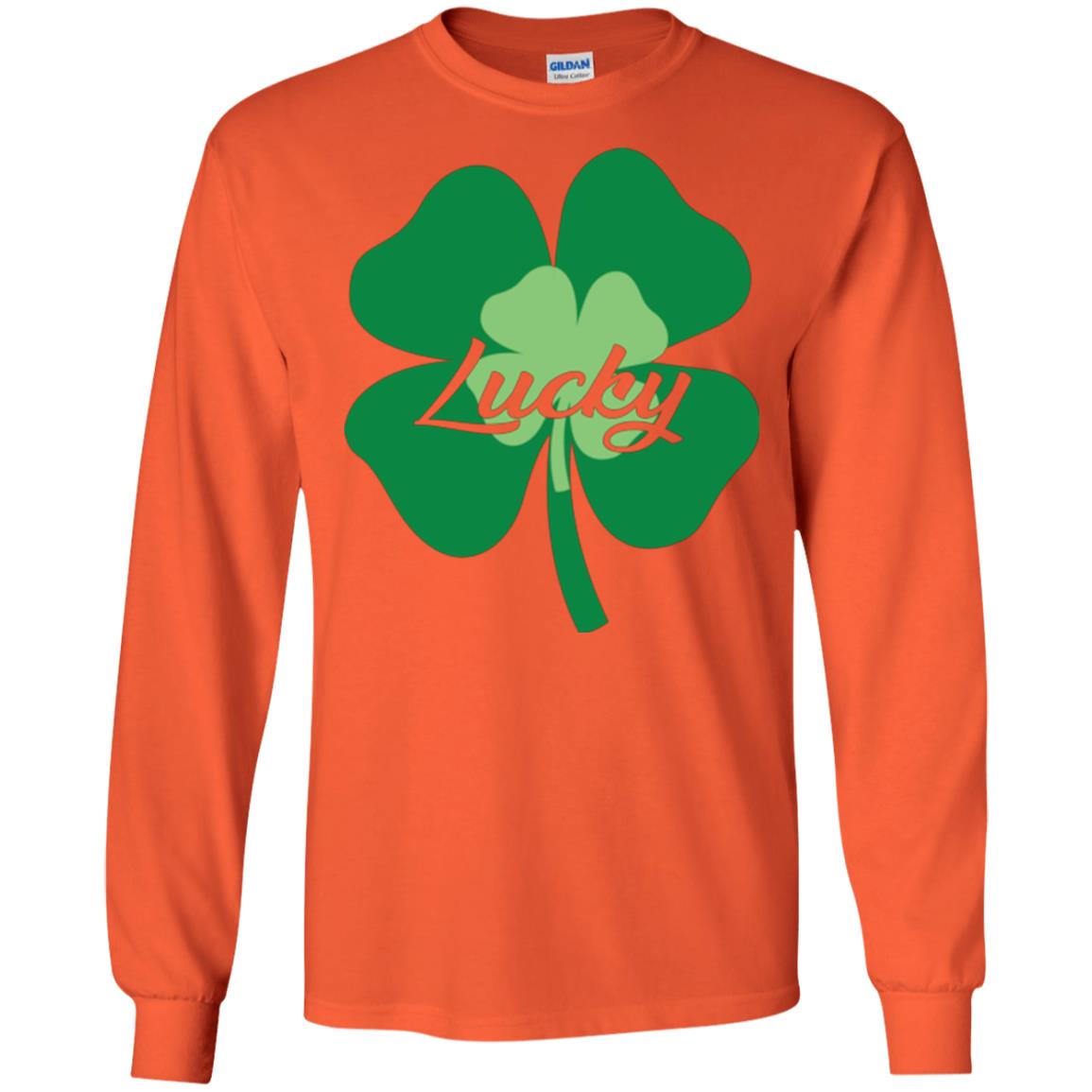Saint Patrick's Day T-shirt Lucky Leprechaun Orange