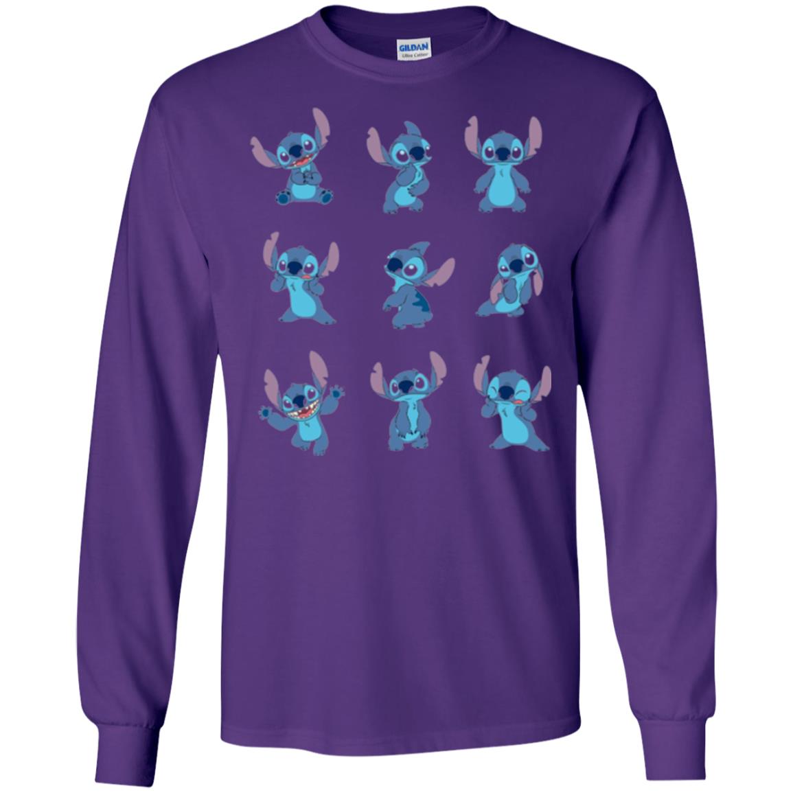Stitch T-shirt Disney Many Moods Purple