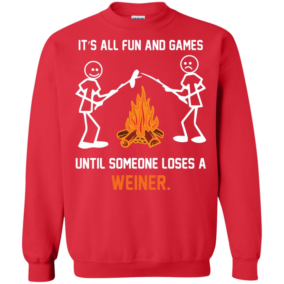 Camper T-shirt It’s All Fun And Games Until Someone Loses A Weiner Red