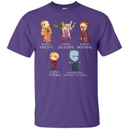 Know Something Game Of Thrones Fan T-shirt Purple
