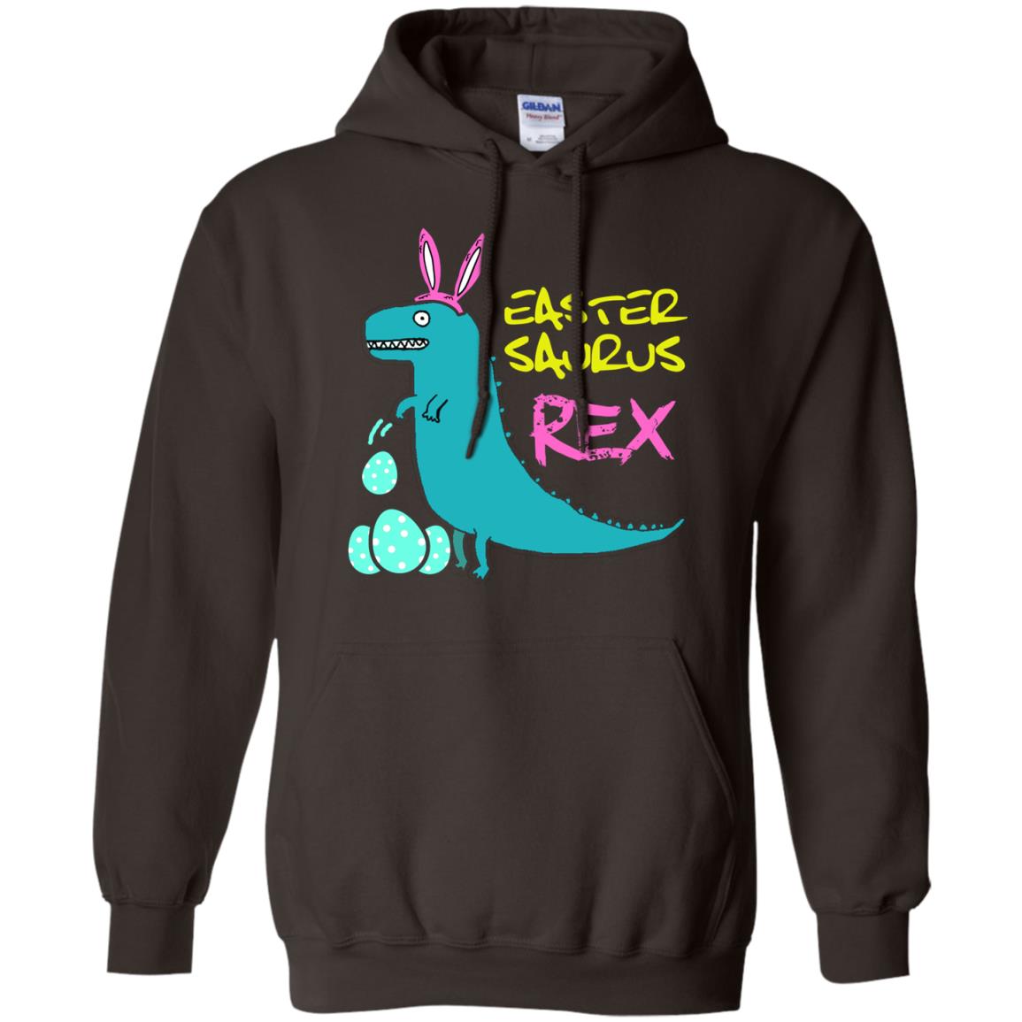 Easter Saurus Trex Bunny Dinosaur T-shirt Dark Chocolate