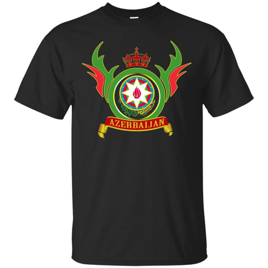 Azerbaijan Arms Coat Flag T-shirt Black