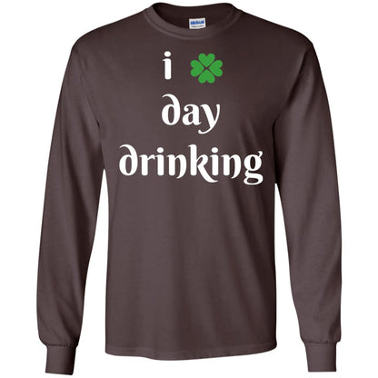 I Day Drinking Funny St Patricks Day T-shirt Dark Chocolate