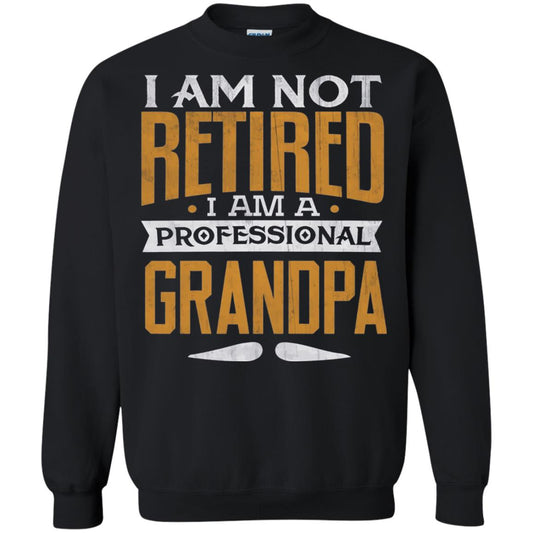 Im Not Retired Im A Professional Grandpa Retirement Shirt Black
