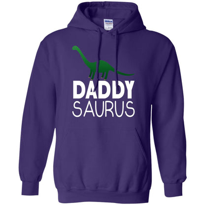Daddy Saurus Dinosaur Matching Daddy T-shirt Purple