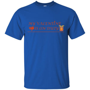 My Valentine Is On Duty Police Station ShirtG200 Gildan Ultra Cotton T-Shirt