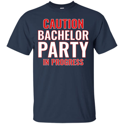 Funny Warning Caution Bachelor Party In Progress Navy