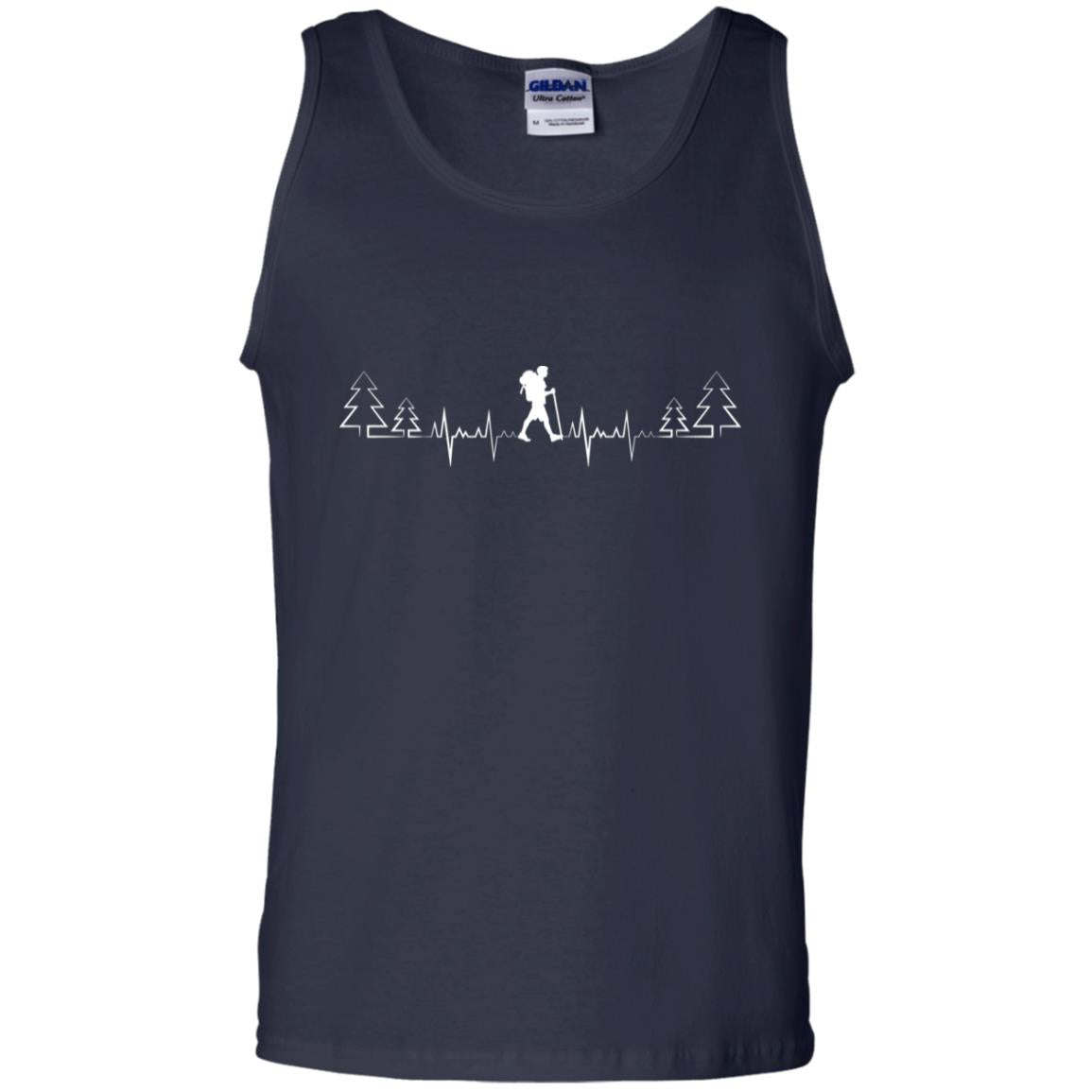 Heart Beat Hiking Lovers Shirt Navy