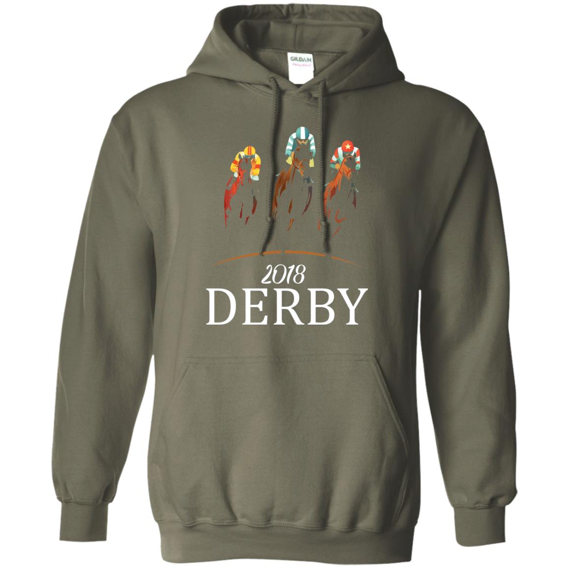 Derby 2018 Jockey Horse Racing T-shirt Military Green