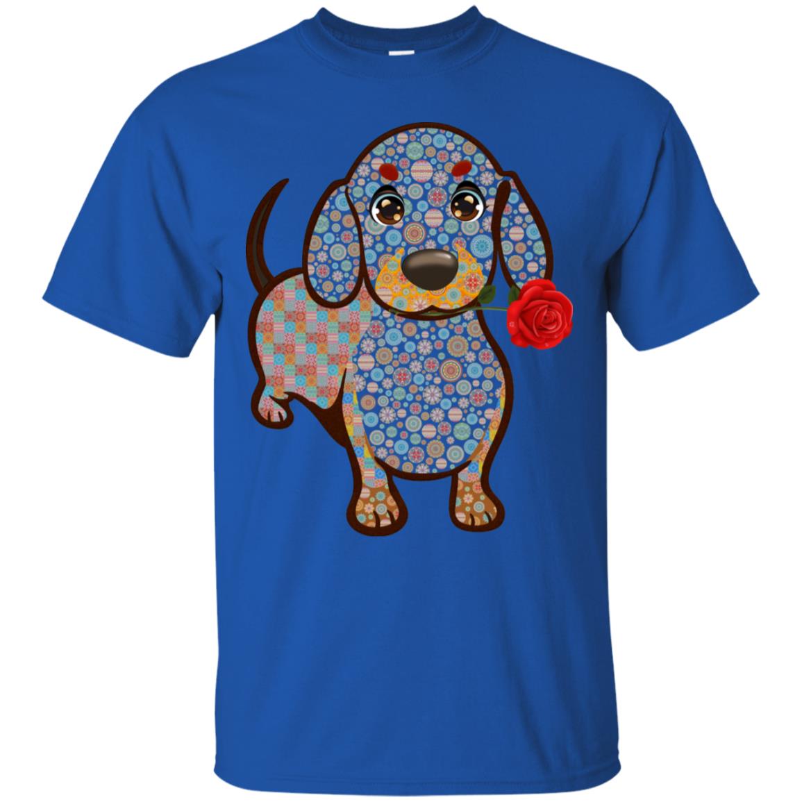 Dachshund Quilts Idea Gift Shirt For Mens Womens Royal
