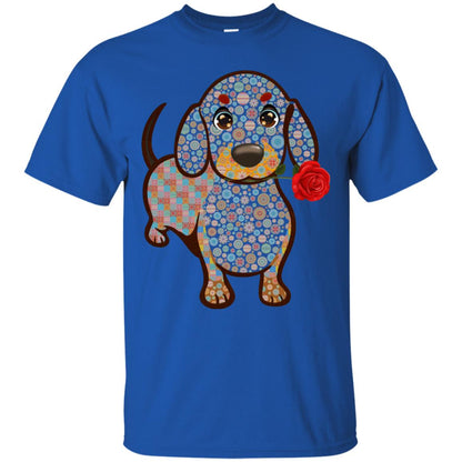 Dachshund Quilts Idea Gift Shirt For Mens Womens Royal