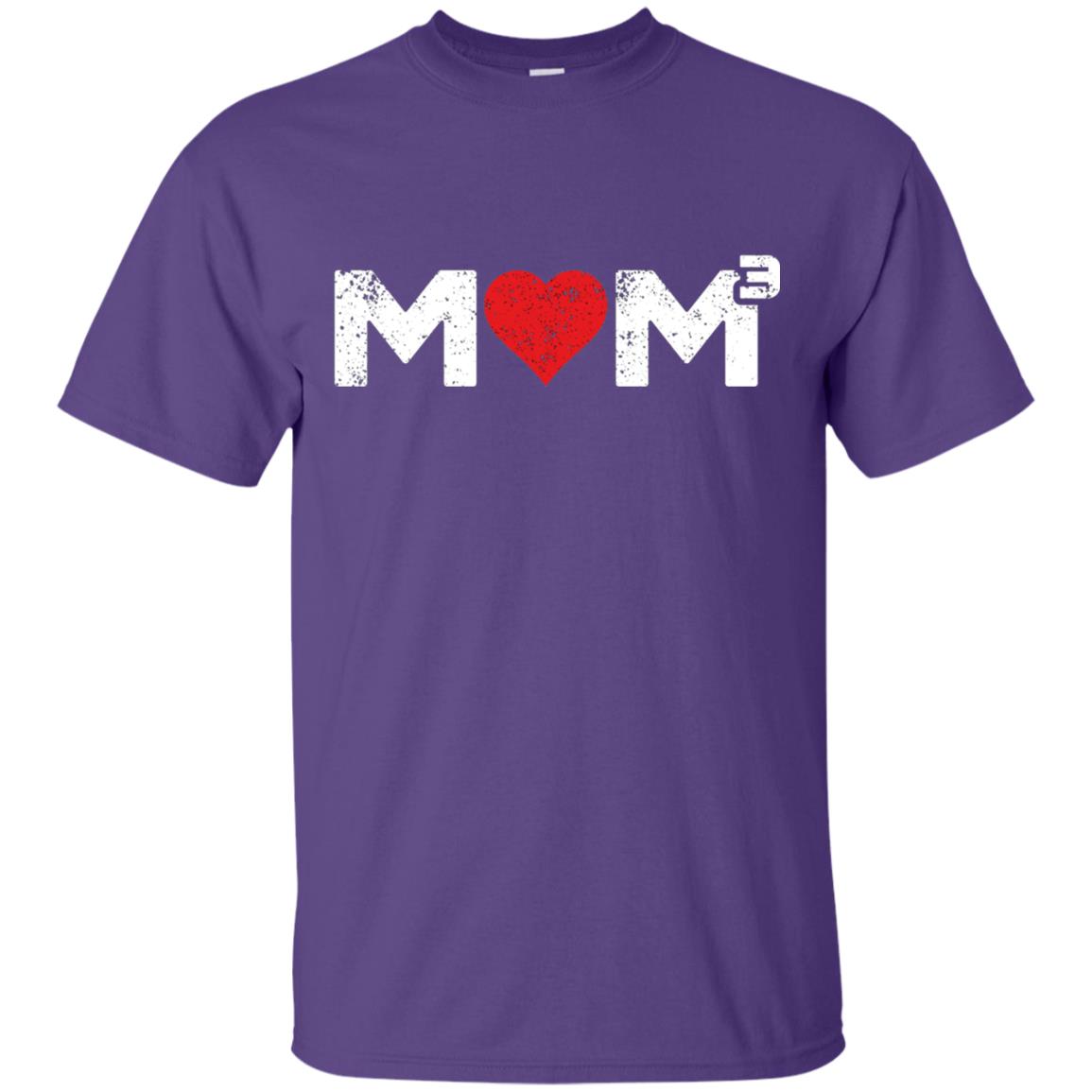 Mom3 Cubed Mother_s Day Mommy T-shirt Purple