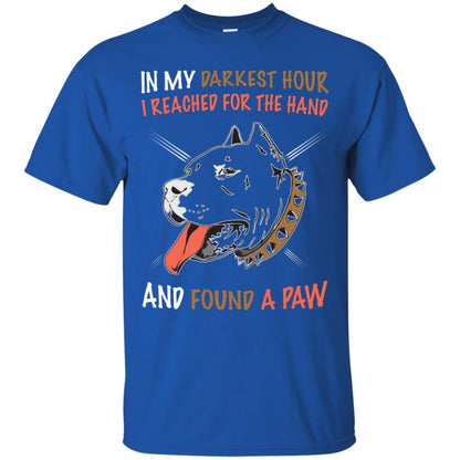 In My Darkness Hour I Reached For The Hand And Found A Paw Shirt Royal