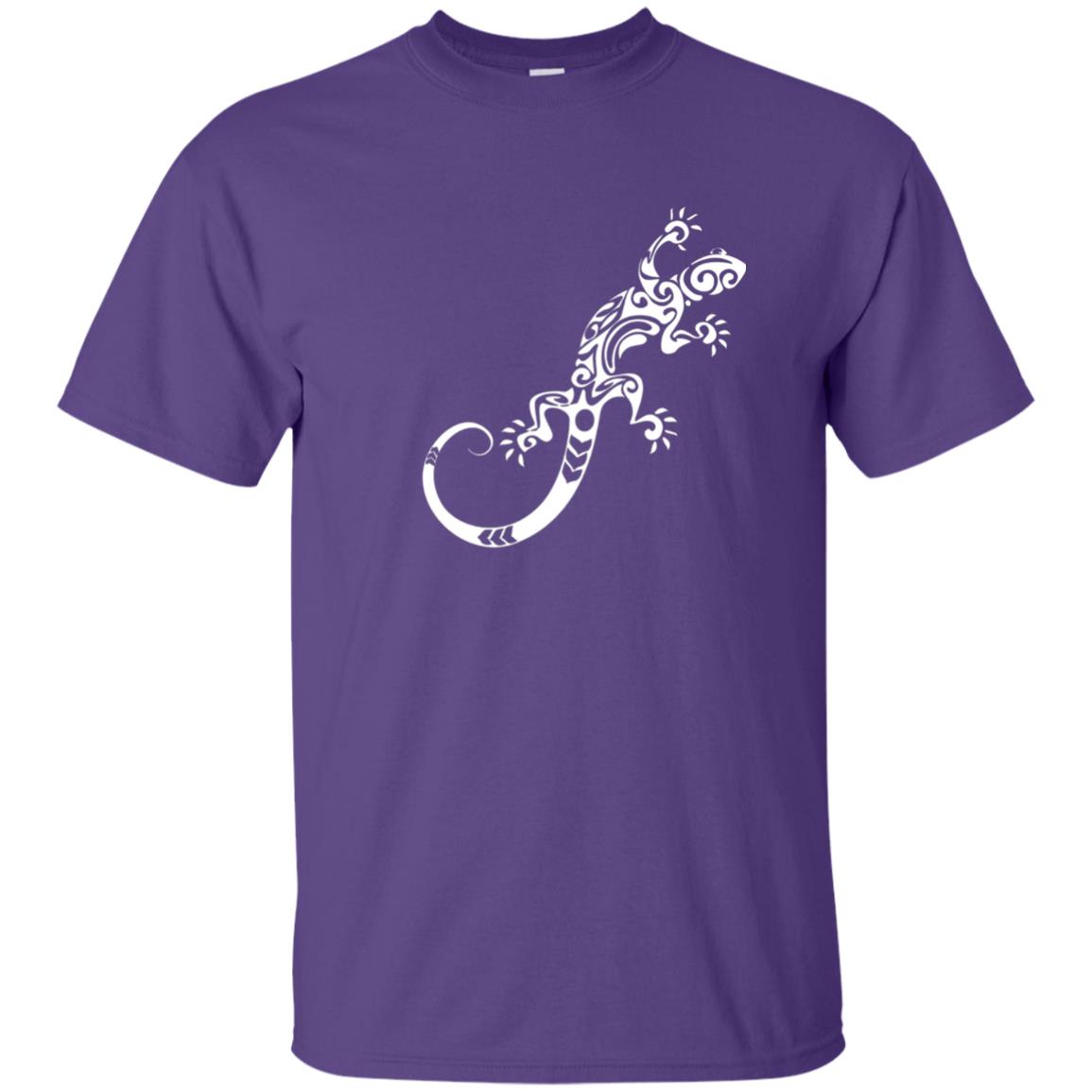 Tribal Lizard Animal Art Design Tattoo Gecko Shirt Purple