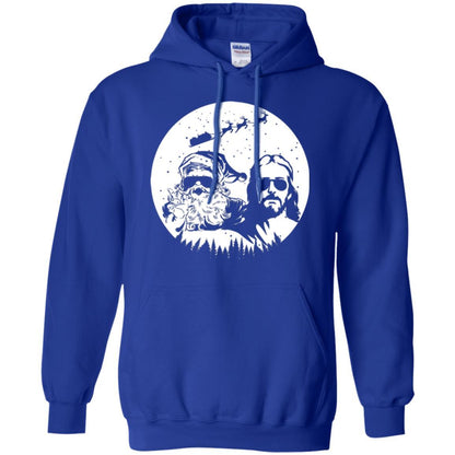 Christmas T-shirt Jesus And Santa Claus Royal