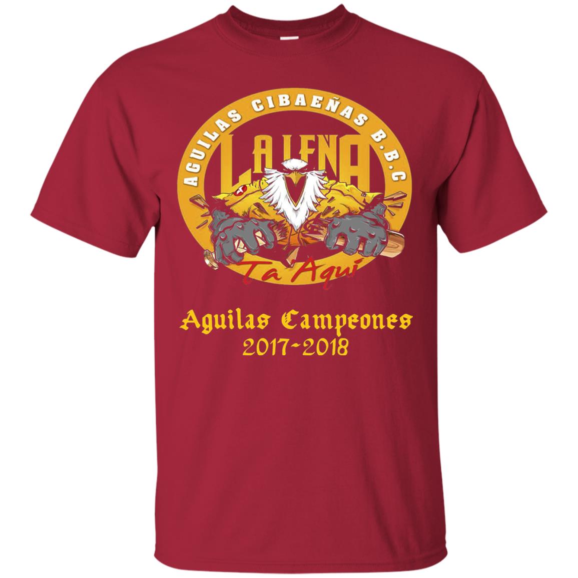 Baseball Lover T-shirt Aguilas Cibaenas Campeones 2017-2018 Cardinal