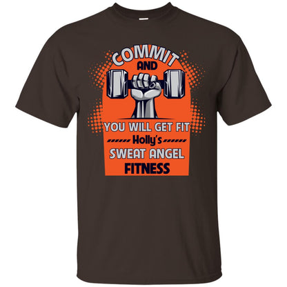 Commit And You Will Get Fit Holly's Sweat Angle Fitness Shirt Dark Chocolate