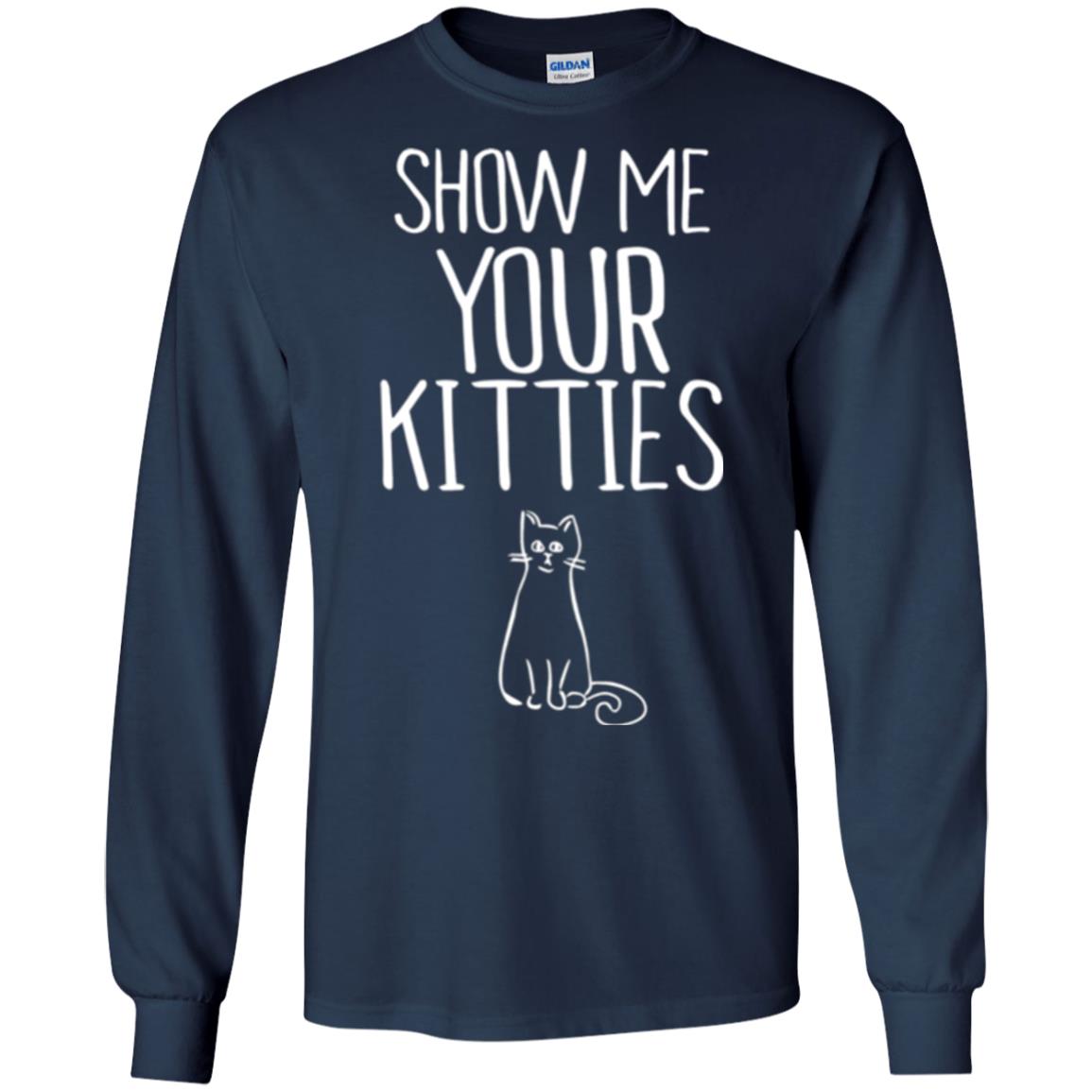 Cat Lovers T-shirt Show Me Your Kitties Navy