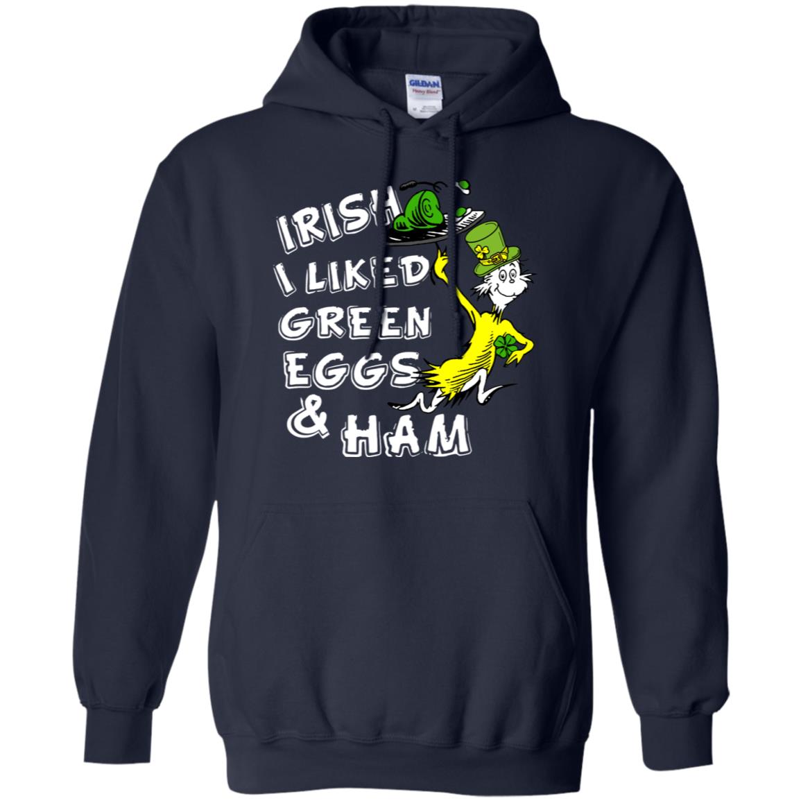 Irish I Liked Green Eggs And Ham T-shirt Navy