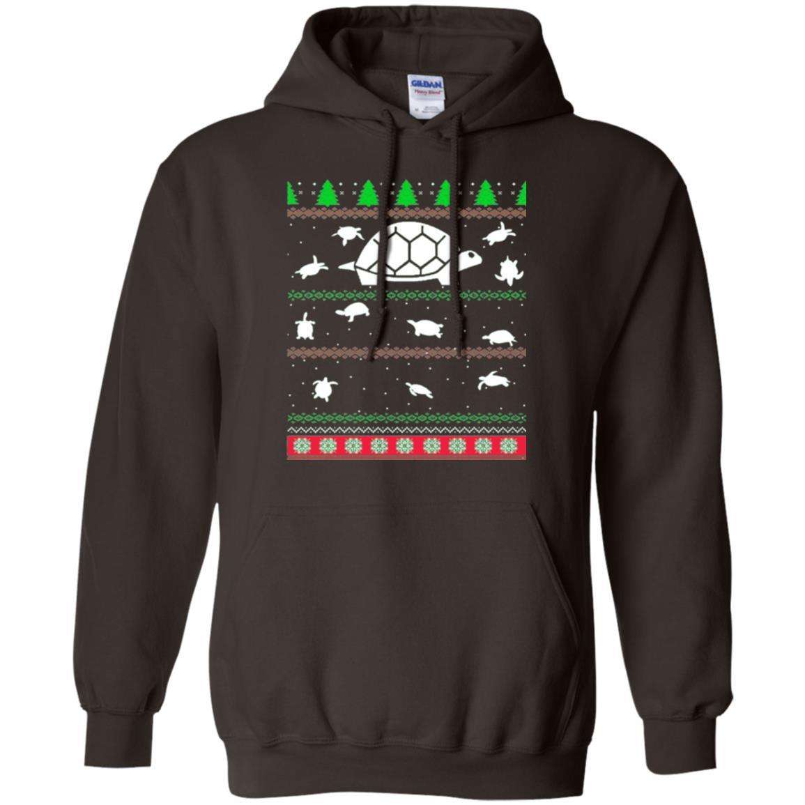 Christmas T-shirt Turtle Lover Merry Christmas Dark Chocolate