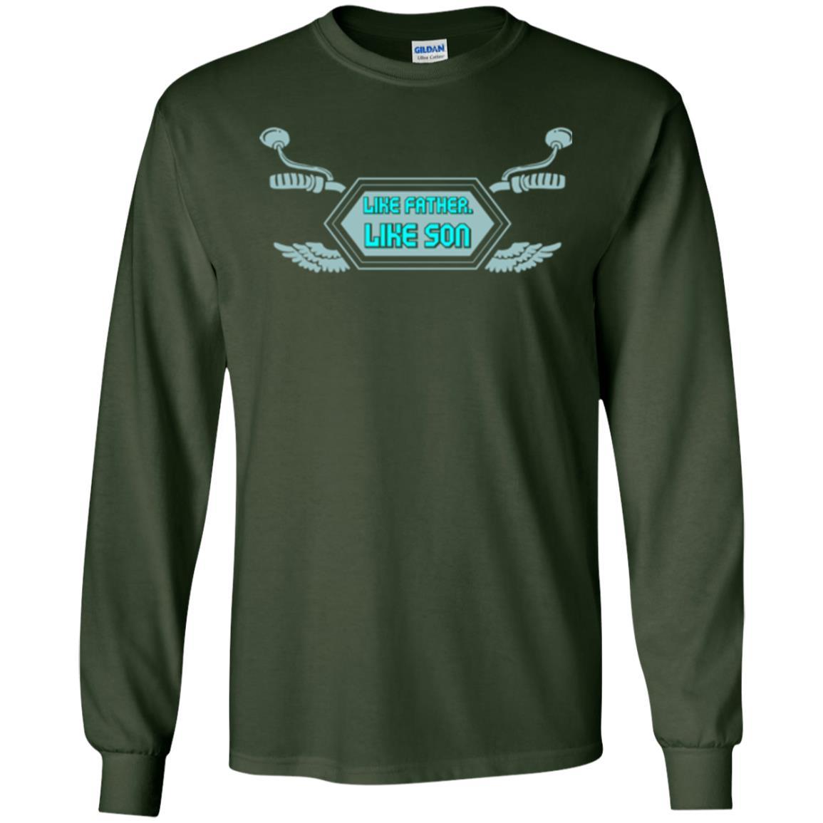 Motocross T-shirt Like Father Like Son Forest Green