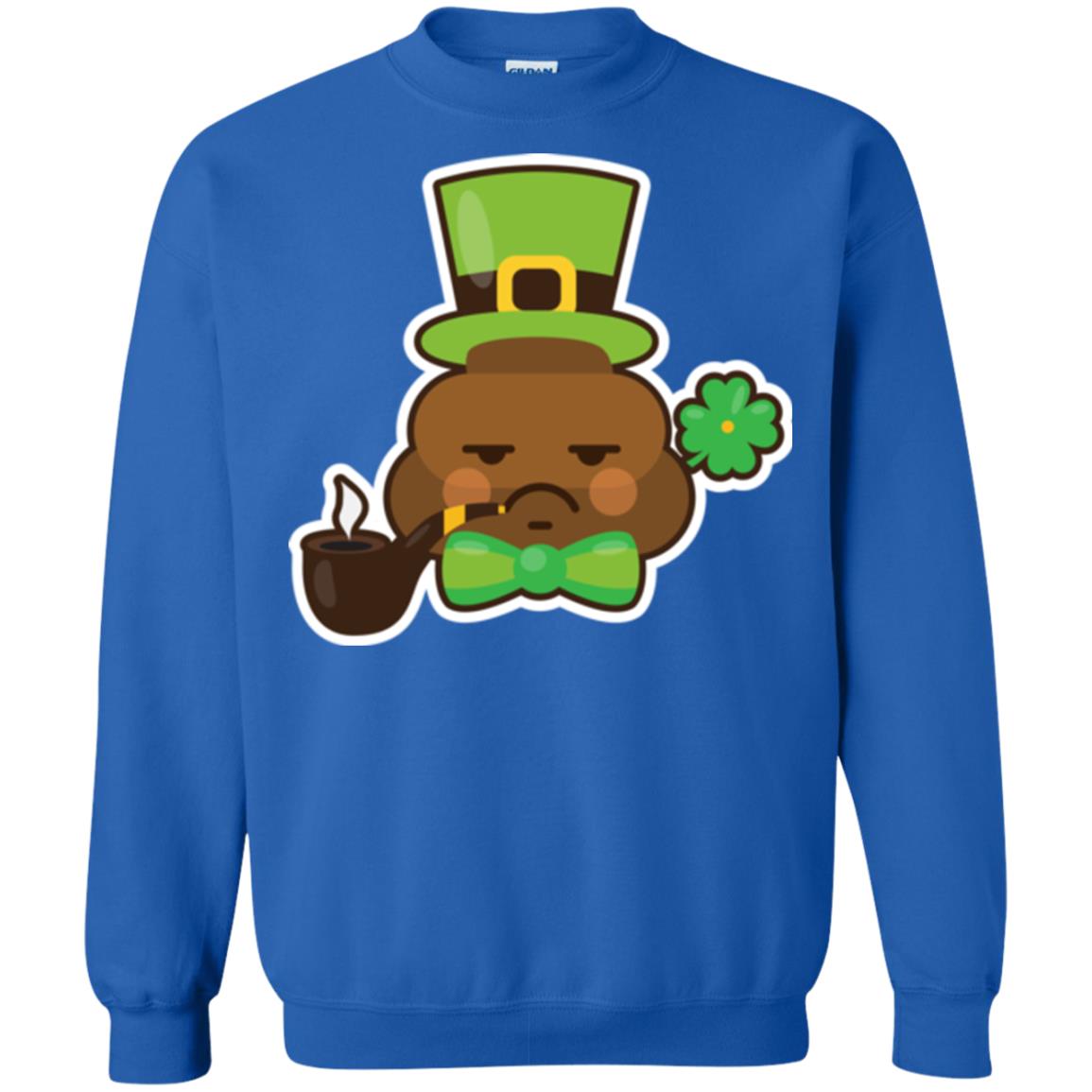 Saint Partick_s Day T-shirt Leprechaun Poop Emoji With Patrick Hat Royal