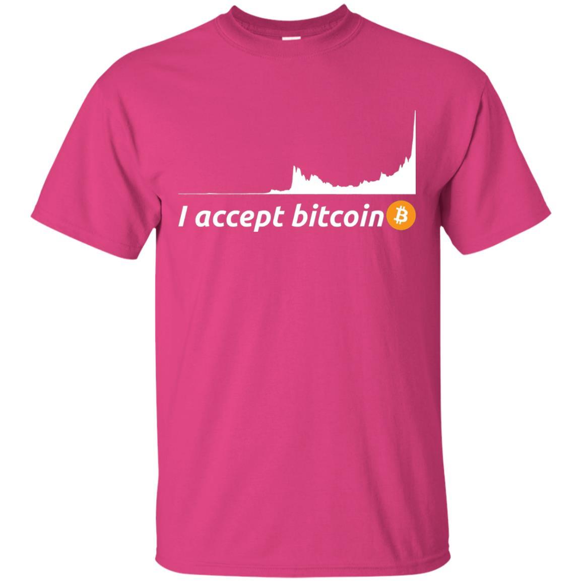 Cryptocurrency T-shirt I Accept Bitcoin Heliconia