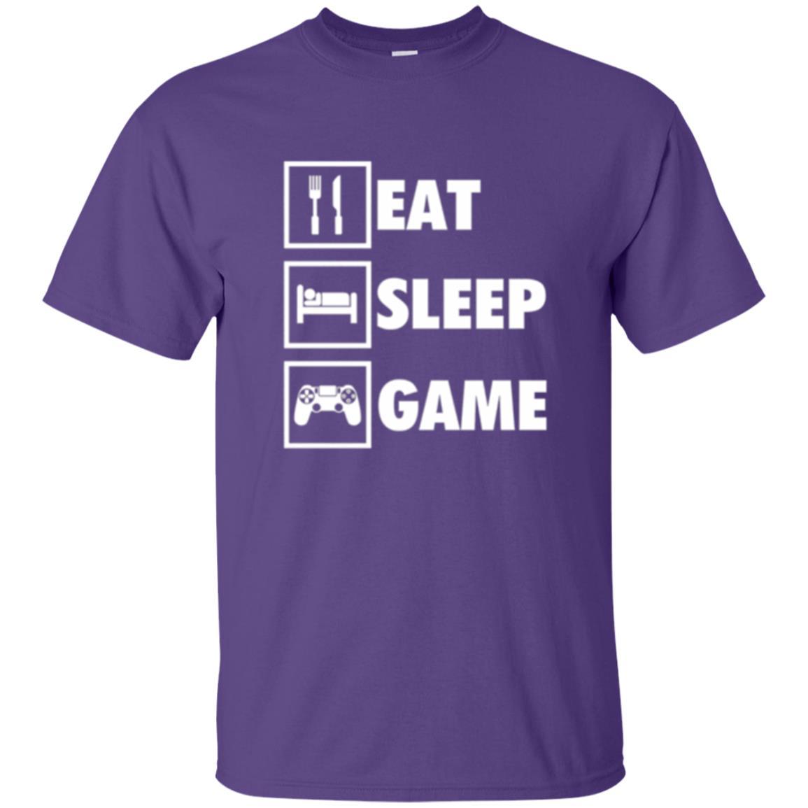 Gamer T-shirt Eat Sleep Game Purple