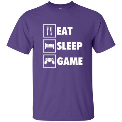 Gamer T-shirt Eat Sleep Game Purple