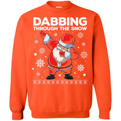 Christmas T-shirt Dabbing Through The Snow T-shirt Orange