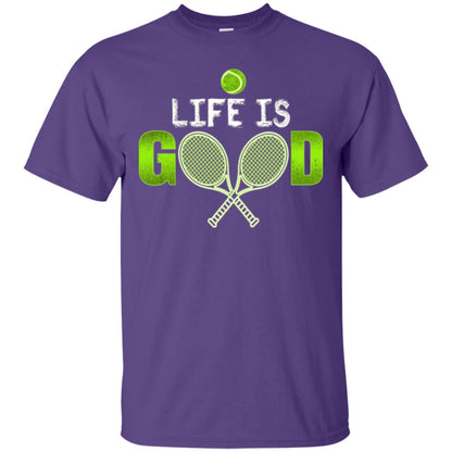 Tennis Lovers T-shirt Life Is Good Purple