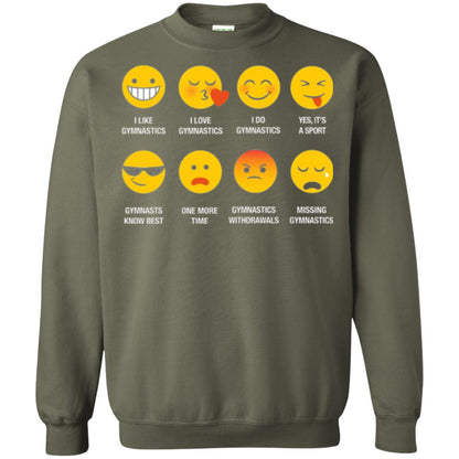Gymnastic Lovers T-shirt Emoji Military Green