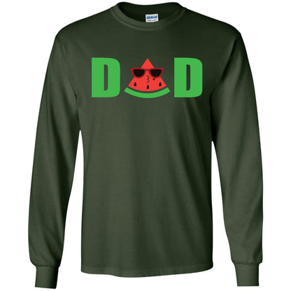 Dad Watermelon Funny Summer Melon Fruit Shirt For Daddy Forest Green