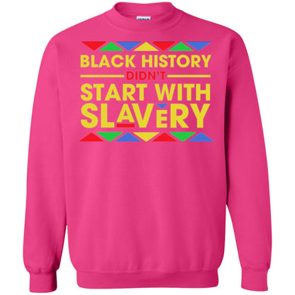 Black History Didn_t Start With Slavery T-shirt Human Rights Heliconia