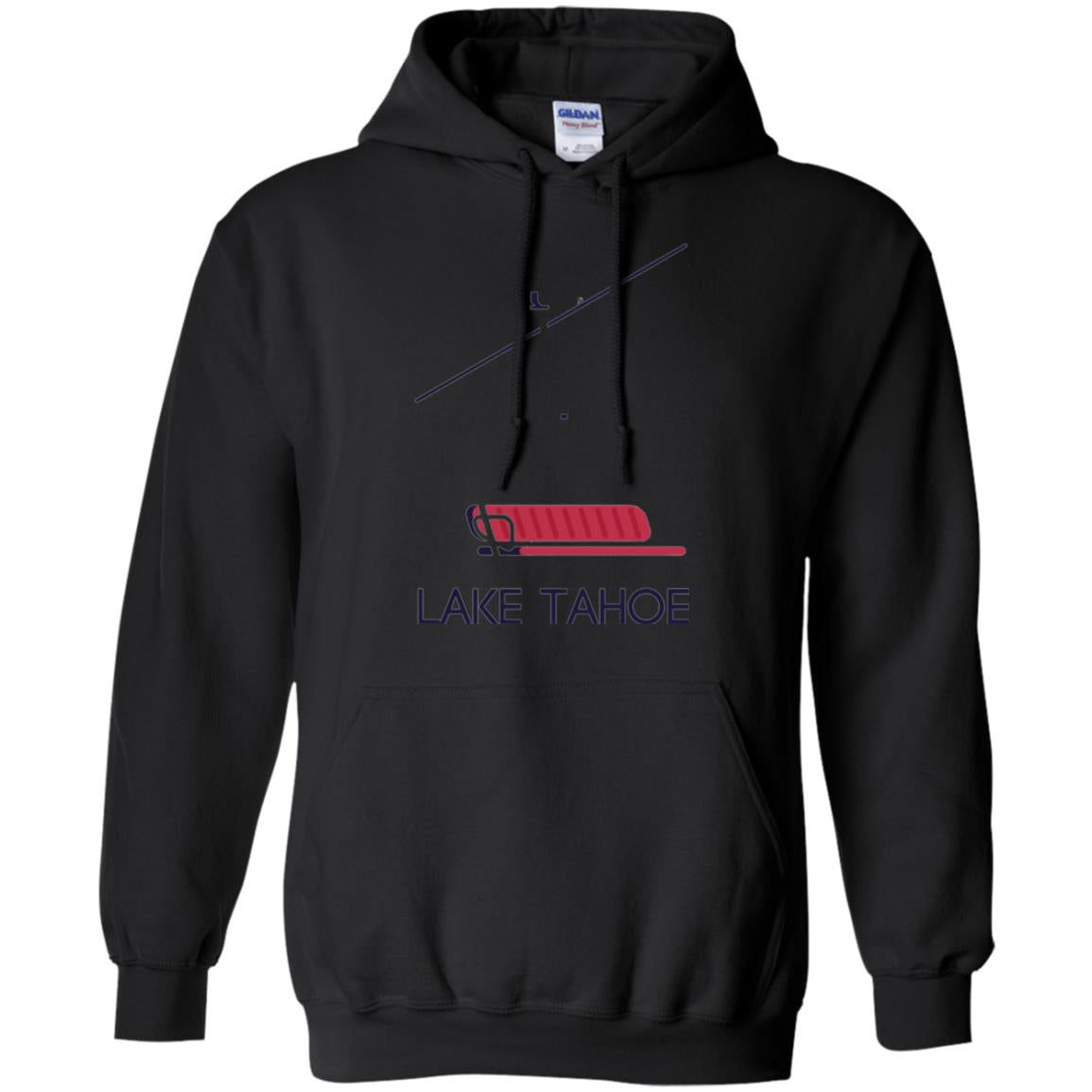 Ski Chair Lift T-shirt Lake Tahoe California Black