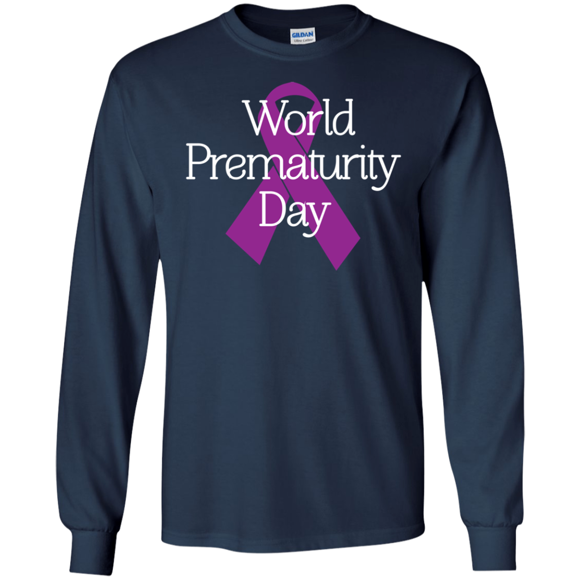 Cancer Awareness T-shirt World Prematurity Day T-shirt Navy