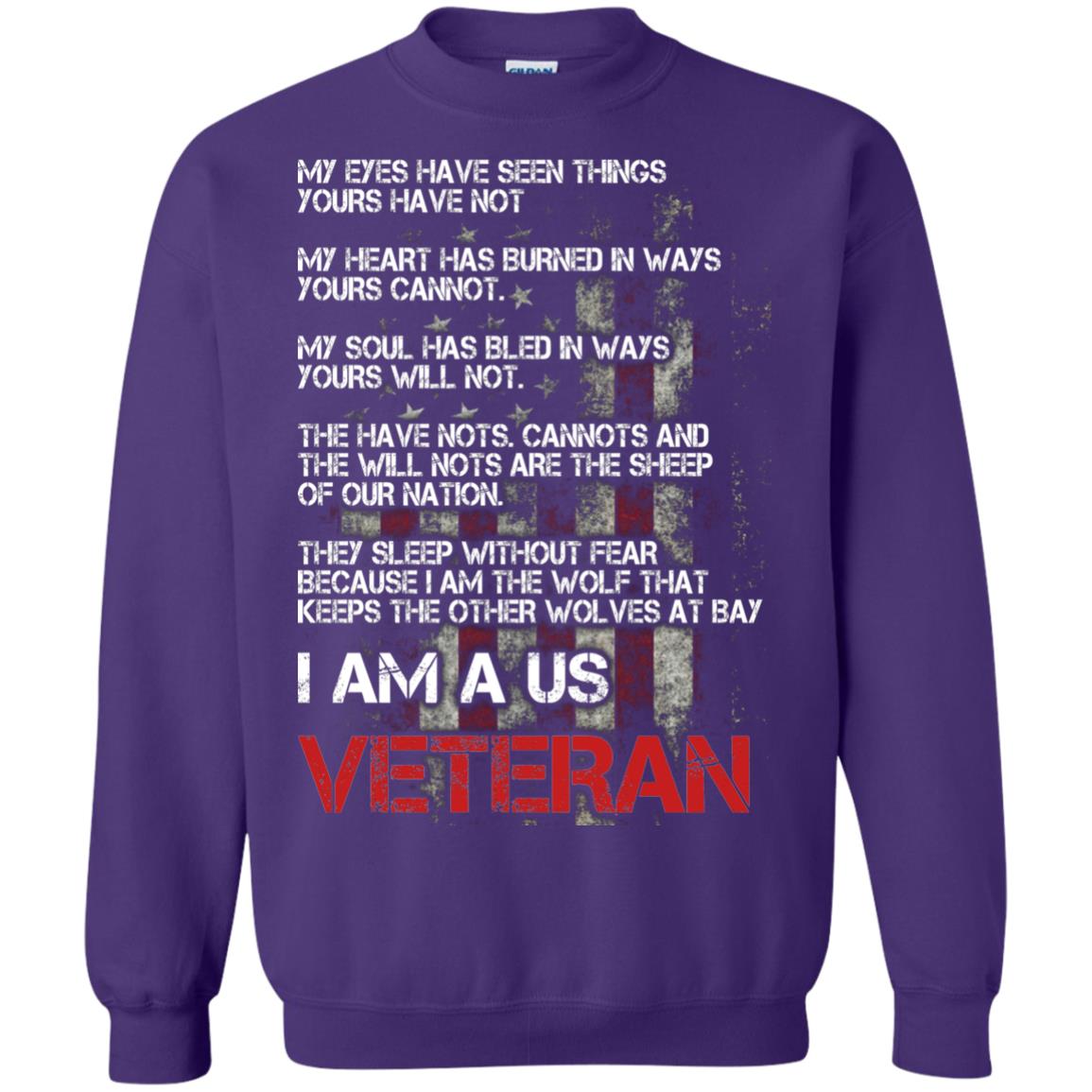 I Am A Us Veteran My Eyes My Heart My Soul Purple